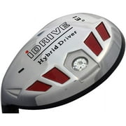 Left Handed - Petite Womens #1 iDrive 13° Driving One Iron Wood Hybrid Driver Premium Ultra Forgiving Lady L Flex Graphite Shaft Tour Velvet Grip. (Petite Short Women - 410 to 53)