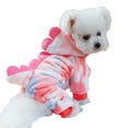 thumbnail image 4 of Ruifaya Ropa para perros, sudaderas con capucha de dinosaurio cálidas de invierno, mono, suéter, abrigo, 4 of 7