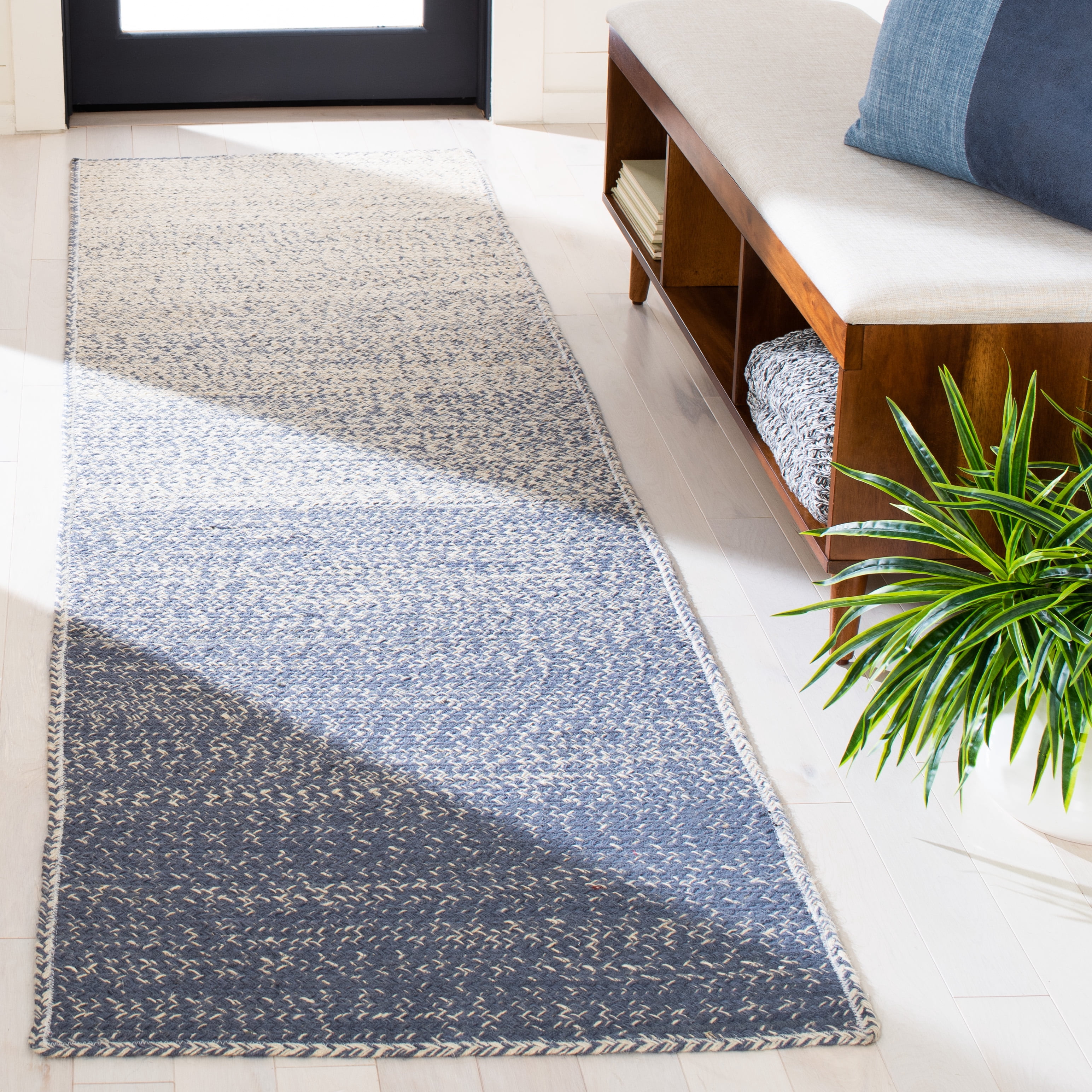 SAFAVIEH Natural Fiber Arda Gradient Runner Rug, Natural/Grey, 2'3" x 8'