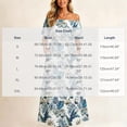 thumbnail image 3 of Stamzod Summer Maxi Dresses for Women Casual Short Sleeve Off-Shoulder Floral Boho Dress with Pockets Blue-2 XXL, 3 of 6