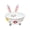 White, variant on Easter Bunny Candy Bowl Rabbit-Shaped Tin Candy Storage Bowl Desktop Fruit Platter Decoration