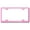 Pink, variant on Lincoln Nautilus Laser Etched Wide Body License Plate Frame (Brushed Chrome)