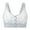 Grey#502, variant on Women's Plus Size Front Buckle Wireless Bra – Adjustable Straps with Printed Design, Gray, 44H