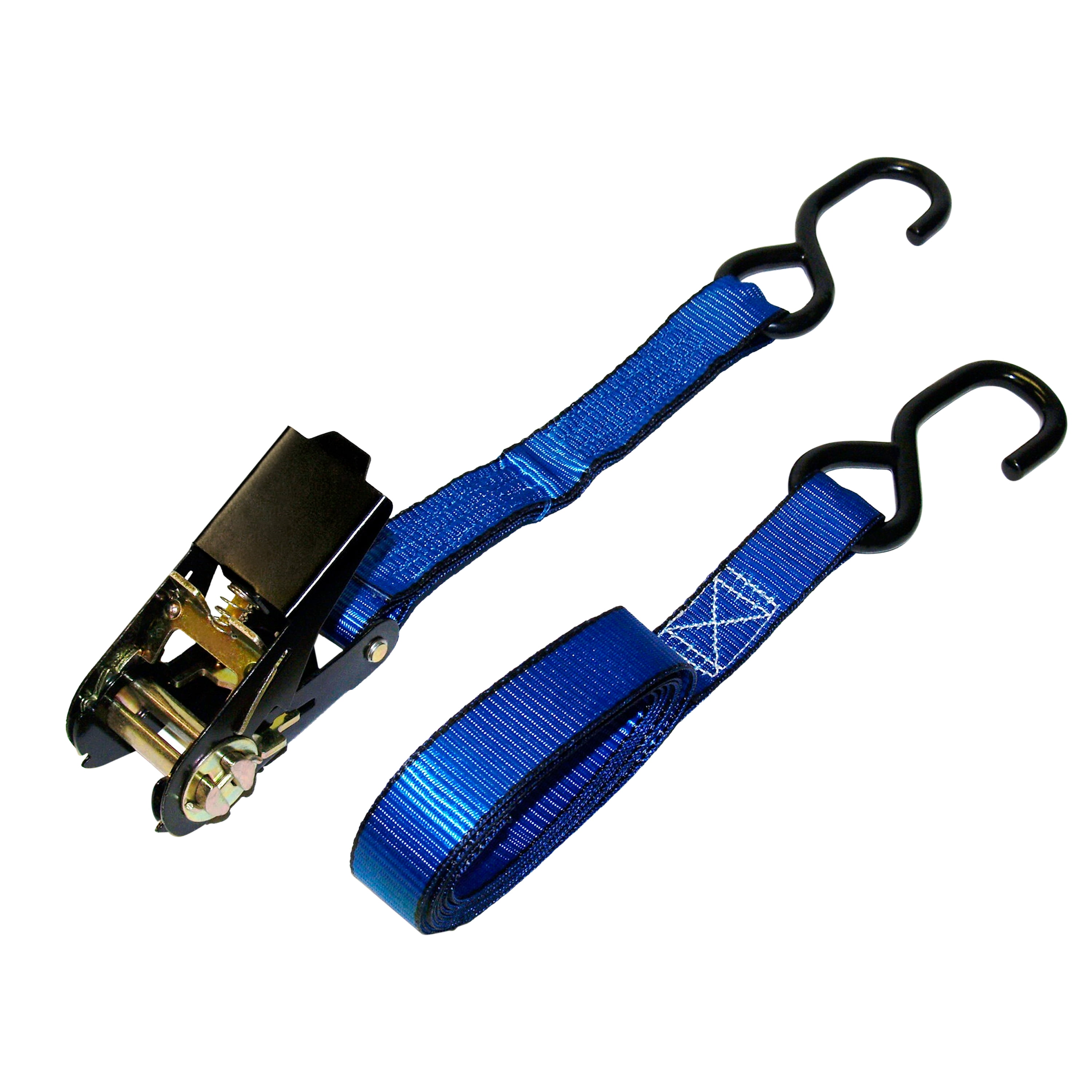 Everest 1' x 10' 300 lbs Working Load Limit Ratchet Tie-Down, with S-Hooks, 1 Pack