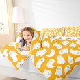 thumbnail image 3 of Homewish Ghost Silhouette Full Size Comforter Sets for Gifts, Vibrant Orange Cute Skull Bedding Comforter Set, Halloween Reversible, 3-Piece, 1 Comforter and 2 Pillowcases, 3 of 6