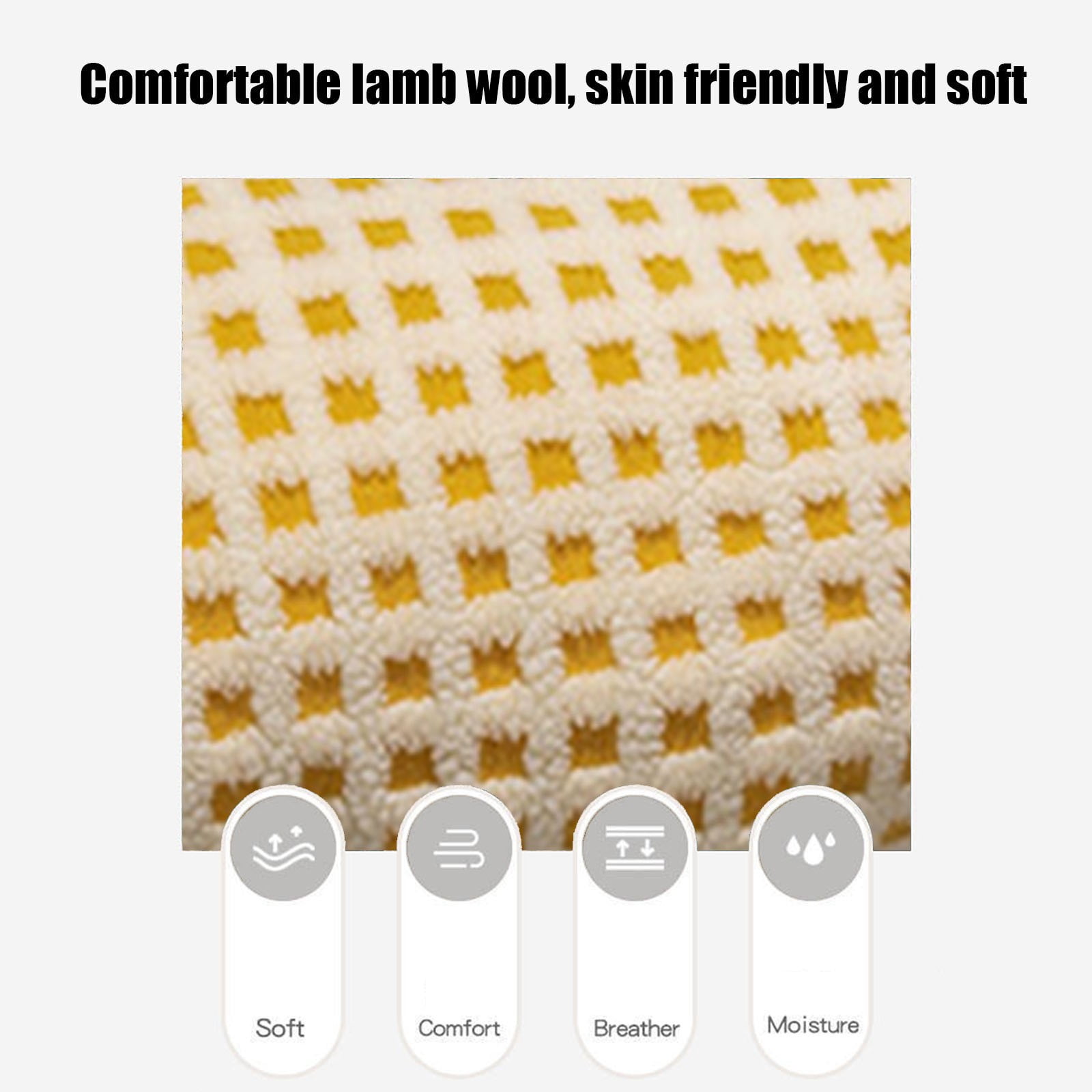 Coollooc Bed Pillow Long Round Body Pillow for Adults with Removable Velvet Cover Decorative Pillow Long Sofa/Couch Pillow Support Pillow for Neck Leg Bed Pillow(Yellow)