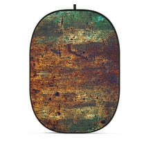 Glow CBA-WR0008 5x6.5' Fabric Collapsible Backdrop, Rusty Wall