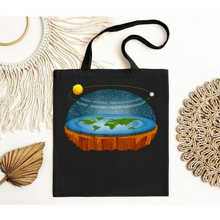 vintage Flat Earth Conspiracy Theory Astrology Gift Tote Bag-TH23495