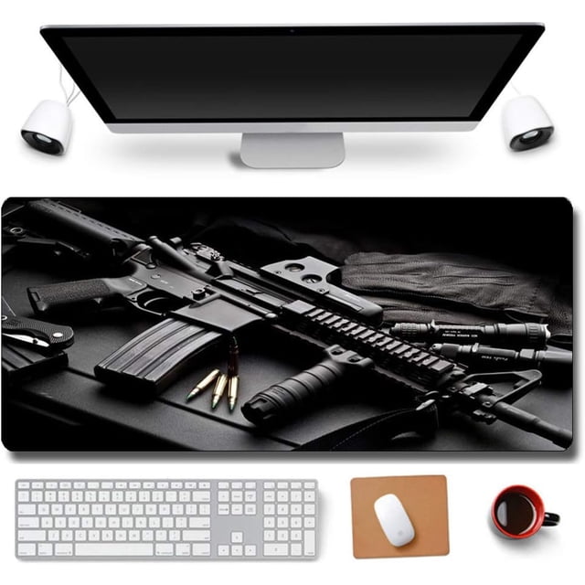 .x BAT Shadow Rubber Stitched Edges Extended Large Gaming Mouse Pad Office Keyboard Mouse Mat