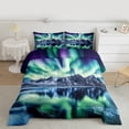 thumbnail image 2 of Homewish Gradient Aurora Bedding Comforter Set 2pcs for Female Men Adults,Nature Theme Twin Comforter Sets Microfiber,Abstract Ombre Breathable Bedding Set,Lightweight Room Decor,Reversible, 2 of 8