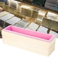 thumbnail image 2 of Molde rectangular de silicona para jabón de 900ML, herramienta de bricolaje para hornear pasteles, chocolate helado (rosa), 2 of 8