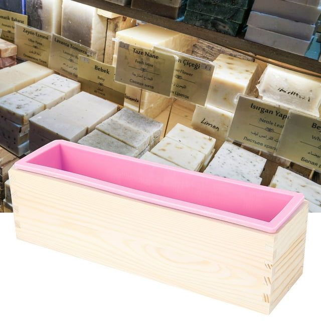Molde de jabón de silicona, 900 ml, molde rectangular de silicona para jabón, herramienta de bricolaje para hornear pasteles, el mejor de su clase
