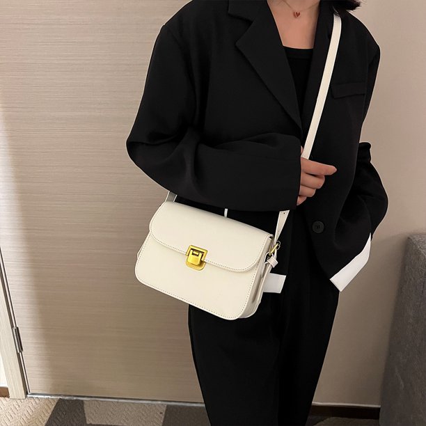 Bolso de hombro de gran capacidad para mujer, bolso de mano de trabajo de PU a la moda, bolso cruzado cuadrado