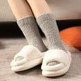 thumbnail image 3 of 5 Pairs Fuzzy Slipper Socks Thick Fluffy Warm Winter Cozy Plush Soft Sleep Home Socks for Women Men, 3 of 7
