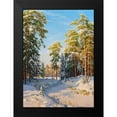 thumbnail image 2 of Basov, Sergej 11x14 Black Modern Framed Museum Art Print Titled - Winter noon, 2 of 5