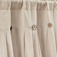 thumbnail image 3 of Linen Button Farmhouse Valance Curtians 52"W x 18"L Dark Linen - Linen Valances For Windows - Kitchen Curtains Valances - Bathroom Curtain, 3 of 5
