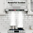 thumbnail image 5 of BRANO 36 inch Wall Mount Range Hood,900 CFM Stove Vent Hood with Voice/Gesture/Touch Control,Stainless Steel Kitchen Hood Vent with 4 Speed Exhaust Fan, LED Adjustable Lights, Memory Mode, 5 of 9