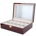 thumbnail image 1 of Flannel Inner Lockable Watch Box Organizer, Watch Box, For Preventing Dust And Scratches Jewelry Watches Displaying/Storing Watch/Jewelry, 1 of 8