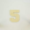 thumbnail image 1 of Package of 1, 18 Inch X 1/2" Baltic Birch "5" Plywood Numbers In The Collegiate Font | Thick For Art & Craft Project, Made in USA, 1 of 1