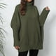 thumbnail image 4 of Suéter de invierno para mujer, suéter de punto de cuello alto de gran tamaño y cálido, suéter de punto con mangas de murciélago sueltas para otoño e invierno, 4 of 6