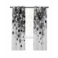thumbnail image 7 of Black Gradient Blackout Curtains for Bedroom, Abstract Polka Dots Vintage Modern Art Thermal Insulated Kitchen Drapes with Grommets, Light Blocking Window Treatment, 2 Panels 52" x 90", 7 of 7
