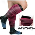 thumbnail image 4 of 3 Pairs Plus Size Compression Socks Wide Calf Compression Socks for Women and Men 20-30 mmHg Extra Large Compression Socks for Circulation Support Recovery(3XL), 4 of 11
