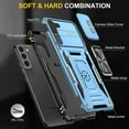 thumbnail image 6 of Case for Galaxy S22 Plus, Slide Lens Protective Case Shockproof Impact Resistant with Kickstand Cover Case for Samsung Galaxy S22 Plus 4G/5G 6.6 inch Blue, 6 of 12