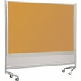 thumbnail image 2 of Mooreco Double Sided Portable Doc Partition, 76 X 20 X 73 Inches, Dura-rite Markerboard And Cork, 2 of 2