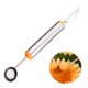 thumbnail image 3 of Excavadora De Bolas De Acero Inoxidable Herramienta De Tallado De Frutas De Grado Alimenticio Tallado De Frutas Multifuncional Cocina Melón Baller Para Tallado De Frutas Diy Minnieouse HA016434-00, 3 of 7