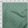 thumbnail image 3 of oneOone Rayon Sea Green Fabric Floral Craft Projects Decor Fabric Printed By The Yard 56 Inch Wide, 3 of 5