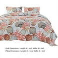 thumbnail image 3 of Aude 3 Piece Full Quilt Set with Coastal Print, Multicolor- Saltoro Sherpi, 3 of 4