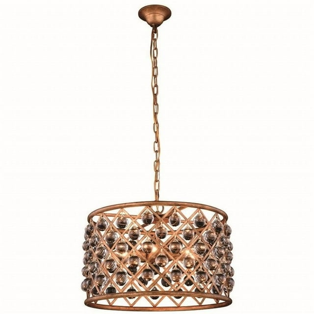 Elegant Lighting Madison 20" 6 Light Royal Crystal Pendant Lamp