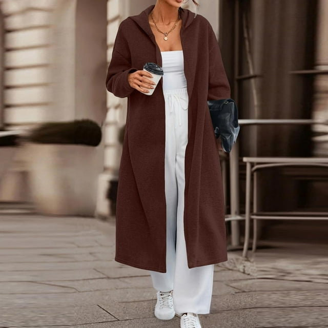 Women's Mid-Length Quilted Coat with Hidden Pockets - Hooded Design for Cold Weather Protection