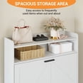 Slim Vertical Shoe Cabinet, Space-Saving Narrow Storage Rack for ...