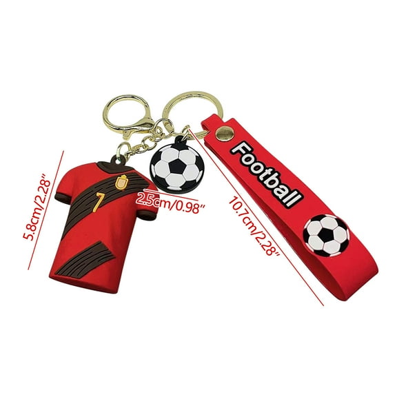 LACKUST Football Uniform Keychain,Clearance Keychains Rings for Keys for Men Women for Car,Soccer Pendant Ornament,E