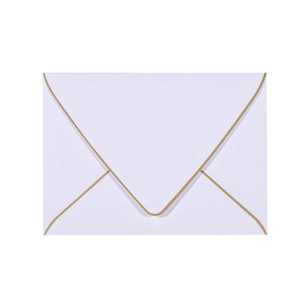 A7 White Envelopes 5 x 7 With Gold Border,- 50 Pack,For 5x7 Cards ...