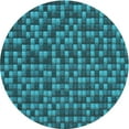 thumbnail image 1 of Ahgly Company Machine Washable Indoor Round Transitional Dark Turquoise Green Area Rugs, 5' Round, 1 of 7