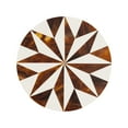 thumbnail image 6 of JONATHAN Y Calix 23.5" Contemporary Minimalist Metal/Resin Round End Table, Dark Brown/White, 6 of 8
