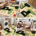 thumbnail image 5 of 3'x5' Area Rugs, Green Geometric Indoor Outdoor Area Rug for Living Room Bedroom, Vintage Abstract Middle Century Artwork Washable Bathroom Rugs Kitchen Floor Carpet Mats Home Decor Aesthetic, 5 of 8