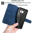 thumbnail image 5 of PU Leather Case for Samsung Galaxy S7, Vintage Retro Premium Wallet Flip Cover TPU Inner Shell [Card Slots] [Magnetic Closure] Stand Function Folio Shockproof Full Protection - Blue, 5 of 16