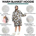 thumbnail image 5 of Black and Yellow Of Leopard Print Wearable Oversized Blanket,Wearable Blanket Hoodie for Adults,Cozy Hooded Blankets with Super Pockets,Super Warm Fuzzy Pullover for Women & Men, 5 of 6