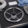 thumbnail image 3 of kowaku Volant Marin Ajustement Universel en Acier Inoxydable Roue de Yacht Durable, 3 of 10