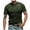 Army Green, variant on ZCFZJW Summer Men's Henley Shirts Casual Solid Color Short Sleeve Basic Button Muscle Workout T-Shirt Gym Workout Athletic Tees Tops Dark Blue L