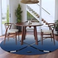 thumbnail image 4 of Navy Blue Ice Hockey Round Rugs 7ft, Winter Sports Ball Games Ombre Non Slip Washable Rug Runner, Low Pile Indoor Floor Carpet Mat Bathroom Rugs for Living Room, Bedroom, Kids Room, 4 of 9
