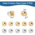 thumbnail image 4 of 10Pcs 2 Colors 10mm 304 Stainless Steel Dice Beads Metal Square Loose Beads Golden Loose Spacer Beads for DIY Jewelry Bracelet Necklace Making, 4 of 9