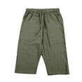 thumbnail image 6 of CONZONE Kids Boys Capri Pants Wide Leg Casual Pants for Child Elastic Waist Drawstring Back To School Athletic Jogger Pants with Pockets, 6 of 7