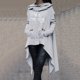 thumbnail image 2 of Gibobby Sudadera mujer, Sudadera con capucha para mujer, con dobladillo irregular, holgada, para (Gris,G), 2 of 5