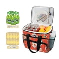 thumbnail image 2 of FORMRS Insulated Cooler Bag 24 Cans Capacity Soft Leakproof Lunch Box with Side Pockets, Retro Christmas Ornaments Pattern, 2 of 7