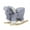 Grey, variant on Elephant Baby Rocker Chair, Plush Stuffed Rocking Horse with Music Sound, Ride-On Rocking Toy for Toddlers, Soft & Safe Rocker