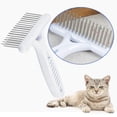 thumbnail image 1 of Pet White Double Comb Stainless Steel Rake Knotted Comb Dog Needle Comb Comb Grooming and Depilating Comb, 1 of 7